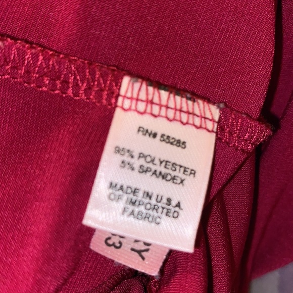 Express Magenta Side Front Tie Sleeveless Banded Waist Blouse - Picture 7 of 7